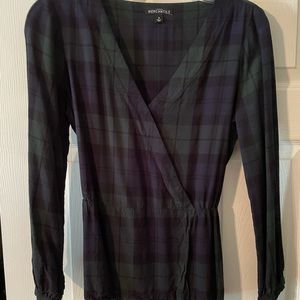 J. Crew plaid size 2 top